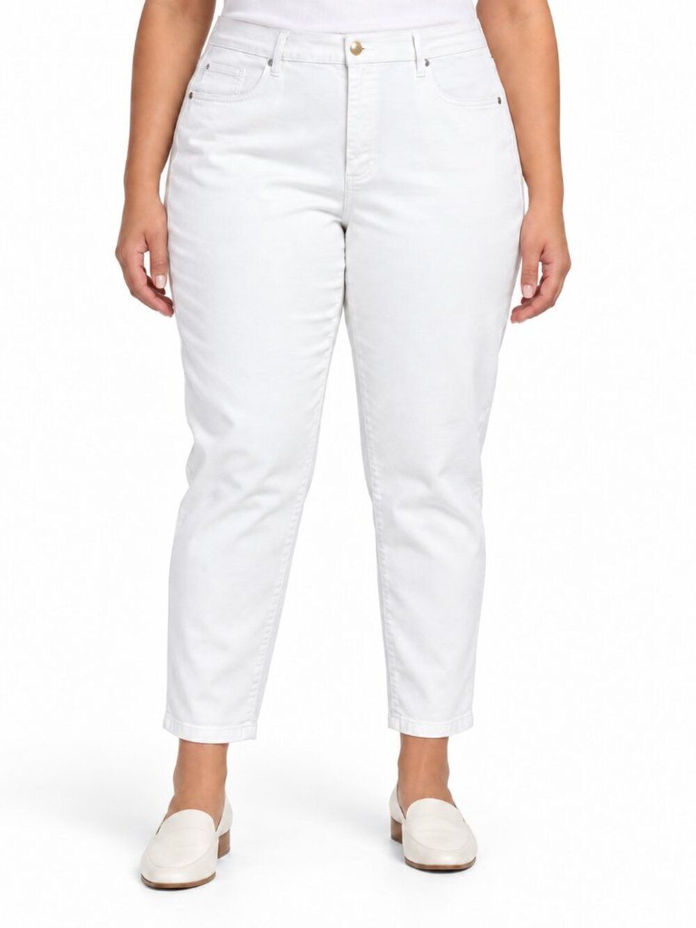 Chico's White So Slimming Girlfriend Ankle Jeans Size 3P (US 16P)